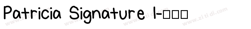 Patricia Signature I字体转换